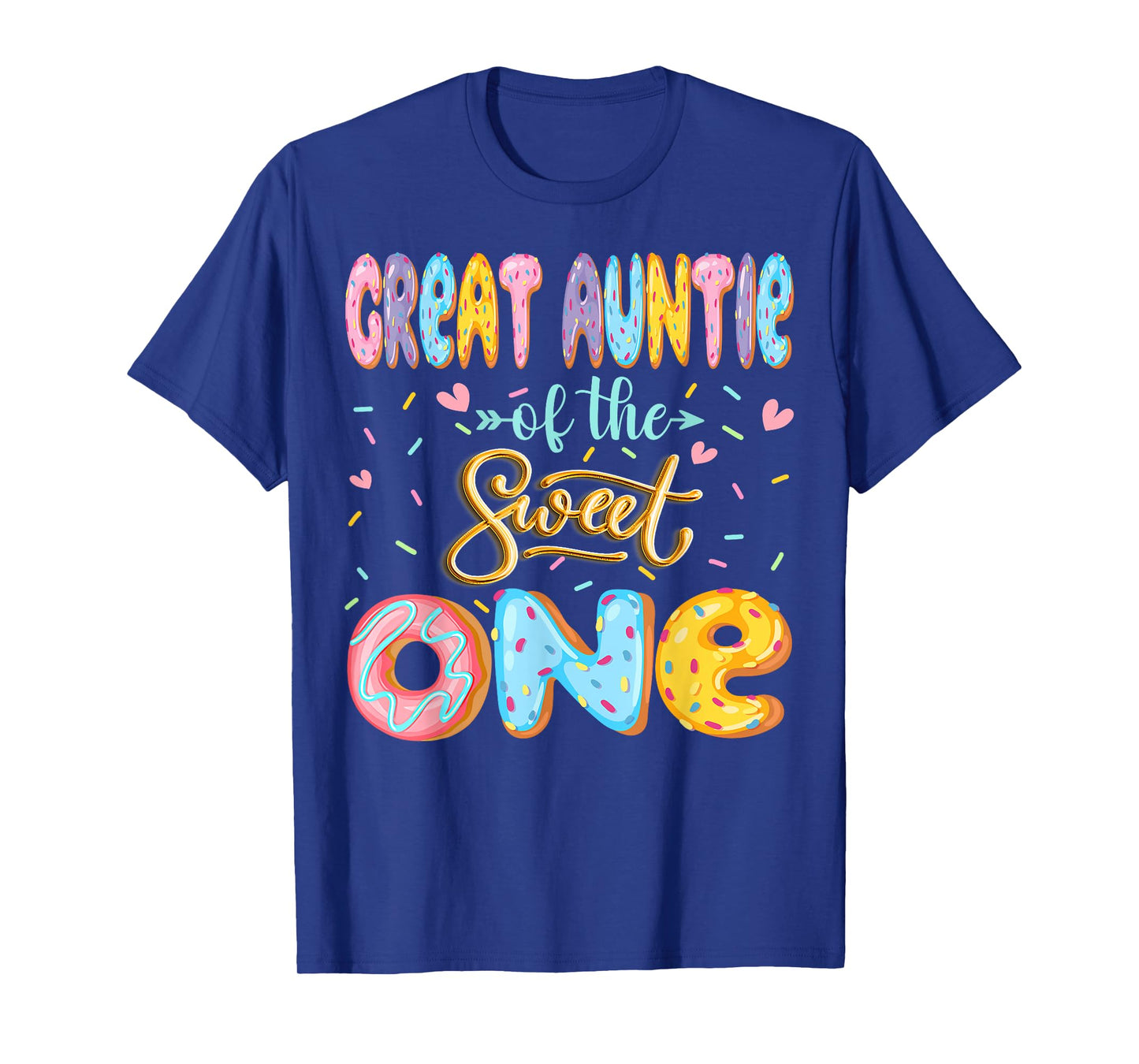 Great Auntie Of The Sweet One 1St Birthday Girl Donut Lover T-Shirt