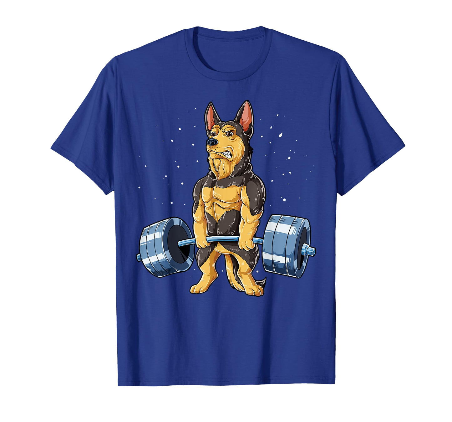 German Shepherd Weightlifting Funny Deadlift Men Fitness Gym T-Shirt