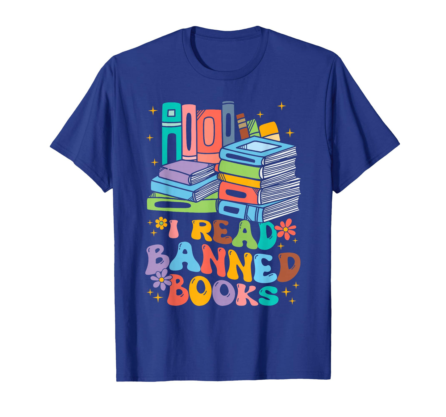 Vintage Retro I Read Banned Books Funny Book Lover Bookworm T-Shirt