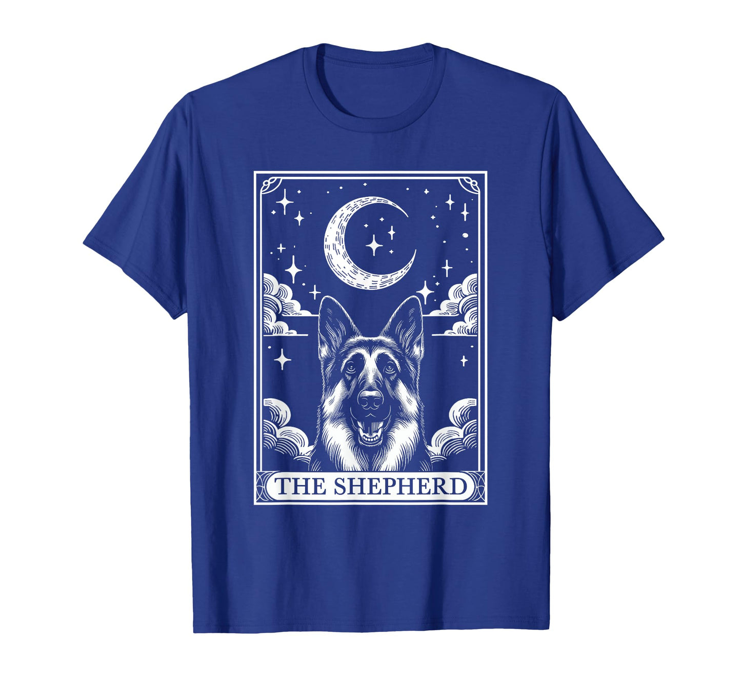 Tarot Card Vintage Crescent Moon German Shepherd Dog Mom T-Shirt
