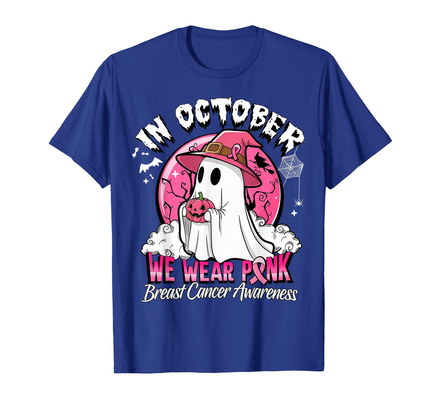 Breast Cancer Women Halloween October Wear Pink T-Shirt