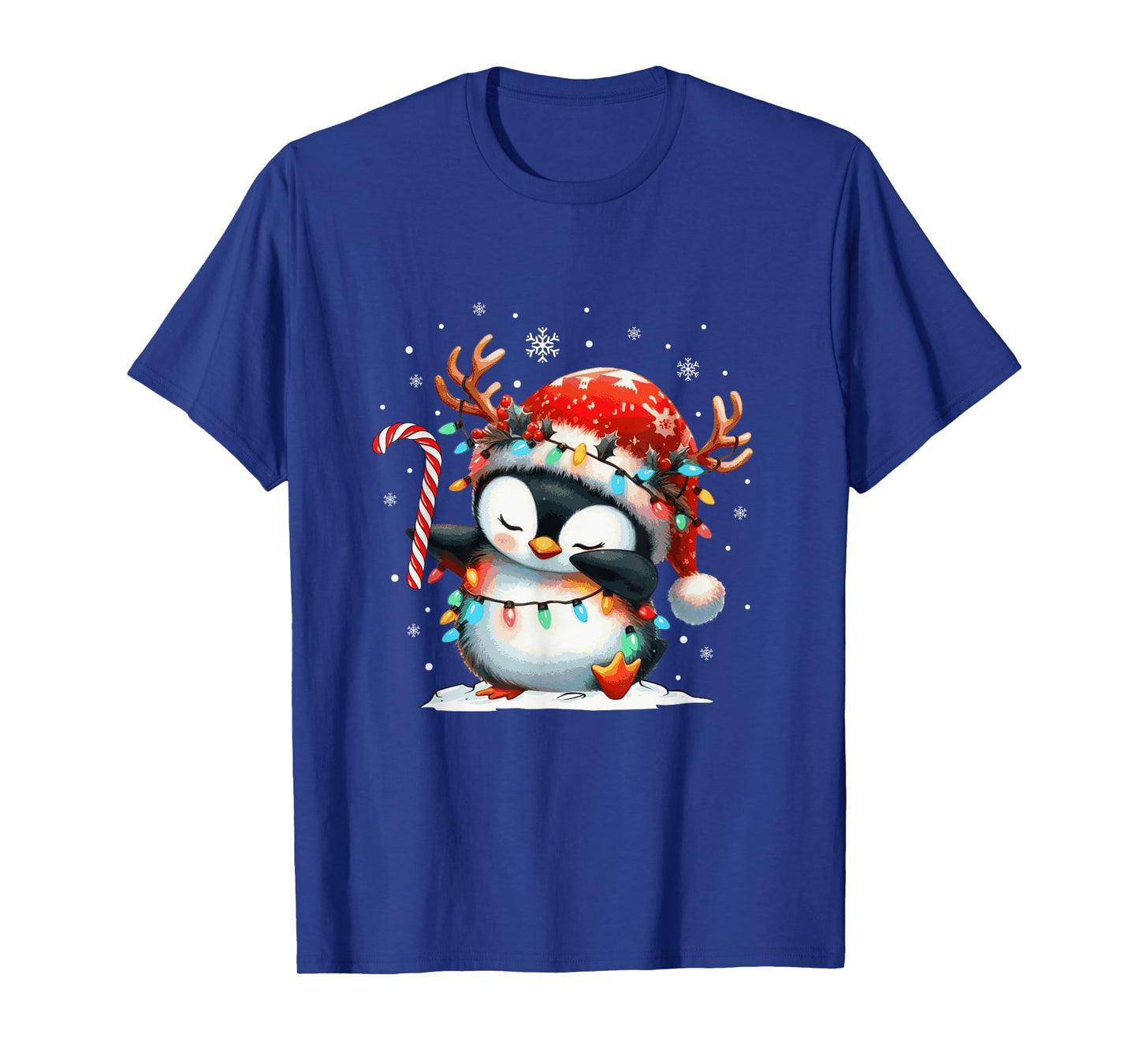 Penguin Christmas Xmas Lights Matching Boys Toddler Girls T-Shirt