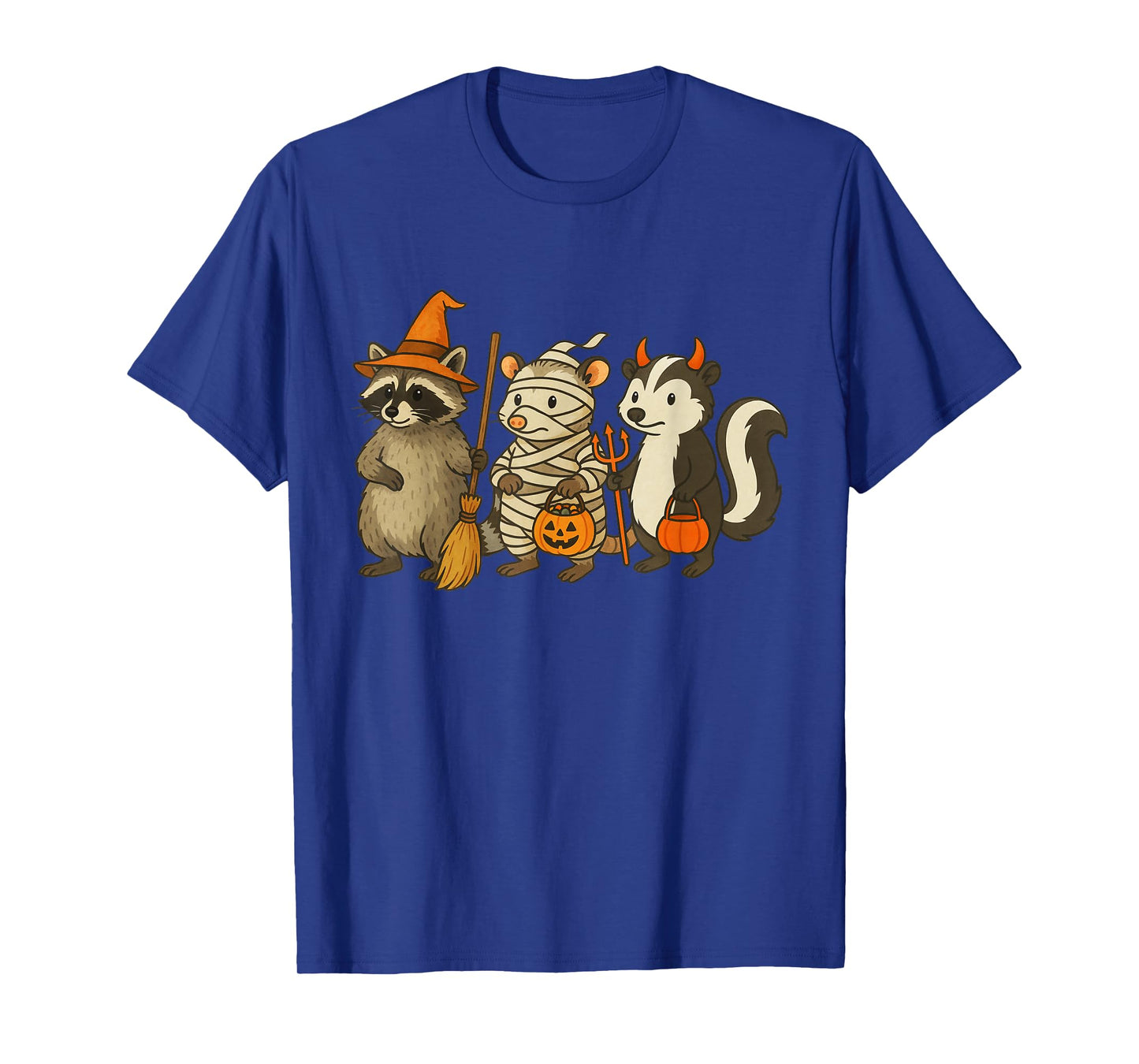 Racoon Witch Mummy Halloween Costume Trick or Treat Tee T-Shirt
