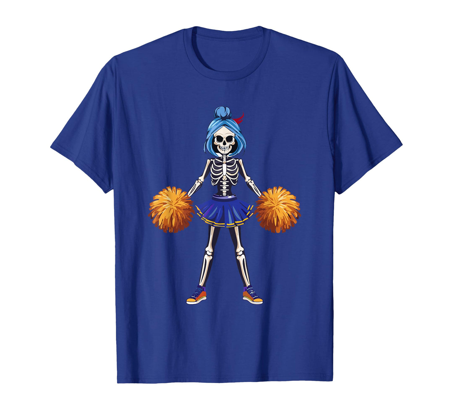 Funny Scary Goth Girl Halloween Cheerleader Costume T-Shirt