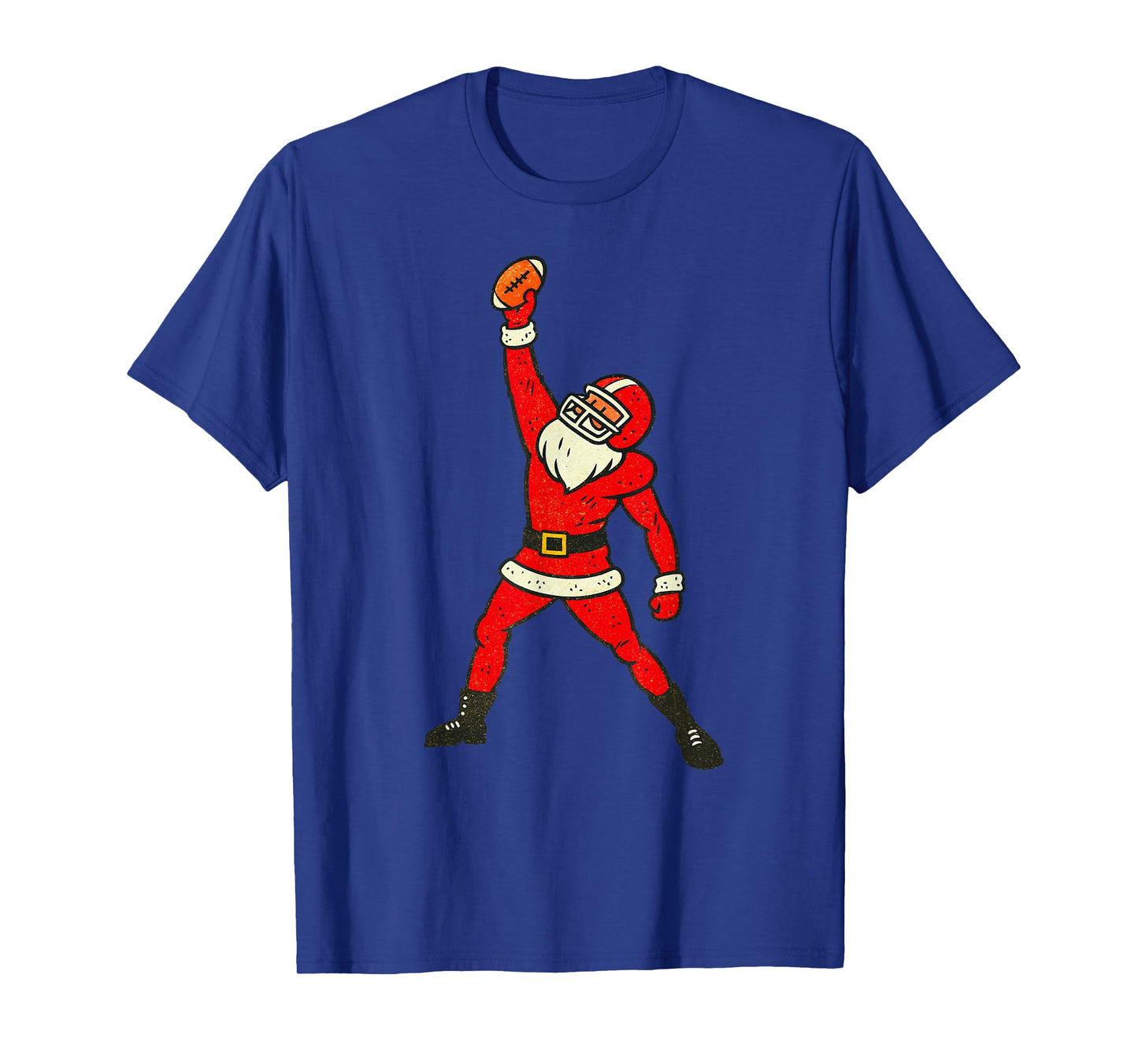Santa Claus Playing American Football Xmas Holiday Christmas T-Shirt