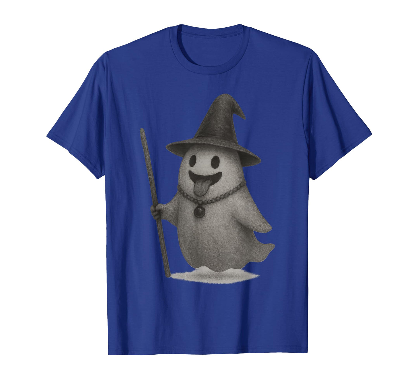 Vintage Wizard Ghost Boo Weird Funny Halloween Ghost Meme T-Shirt