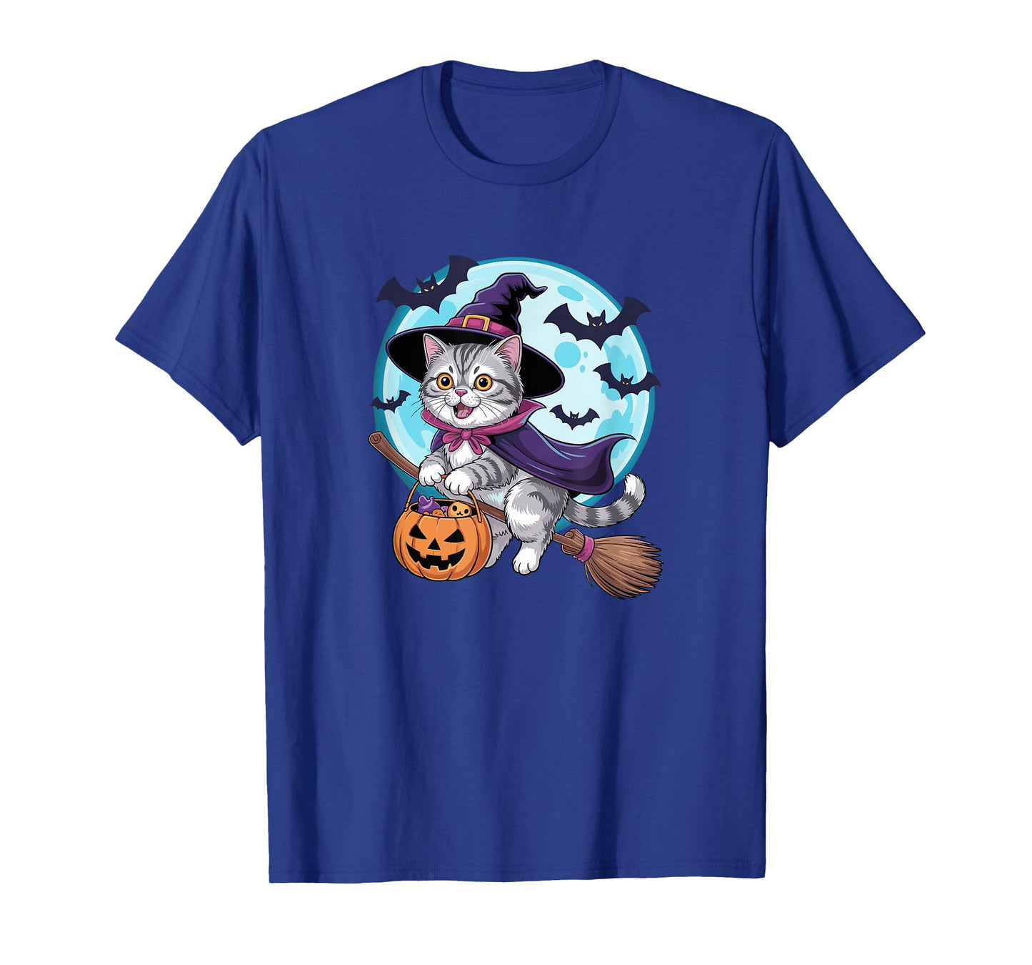 Halloween Witch Exotic Shorthair Moon T-Shirt