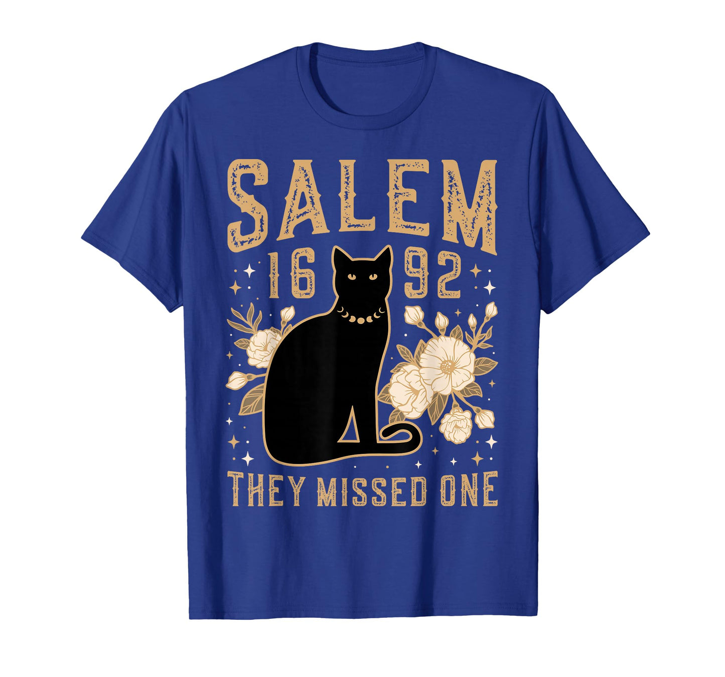 1692 They Missed One Shirt Salem Witch Trials Black Cat Moon T-Shirt