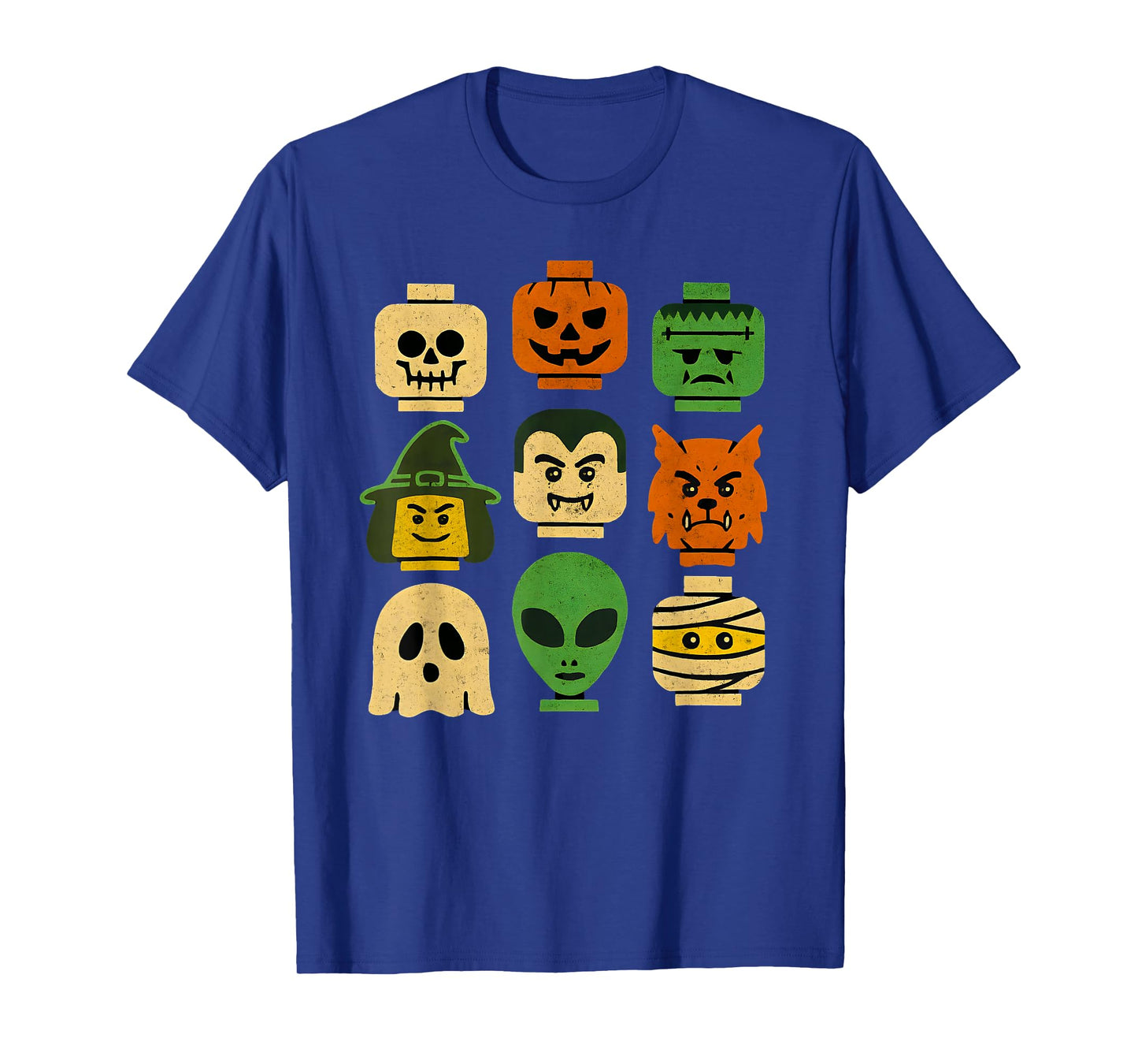 Halloween Brick Head Faces Costume Matching Family Kids Boys T-Shirt