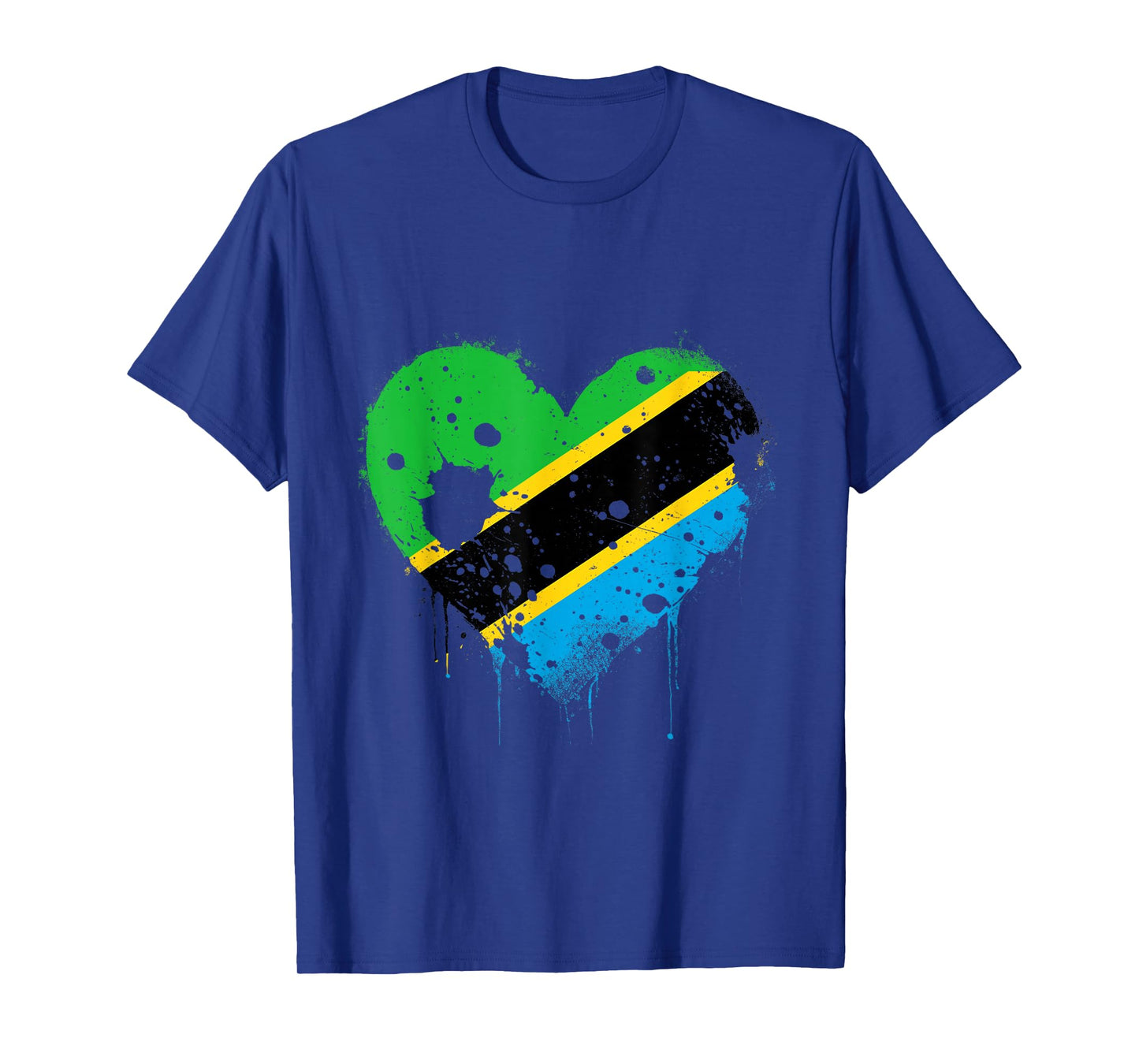 Tanzania Vintage Tanzanian Pride Heart Tanzanian Flag T-Shirt