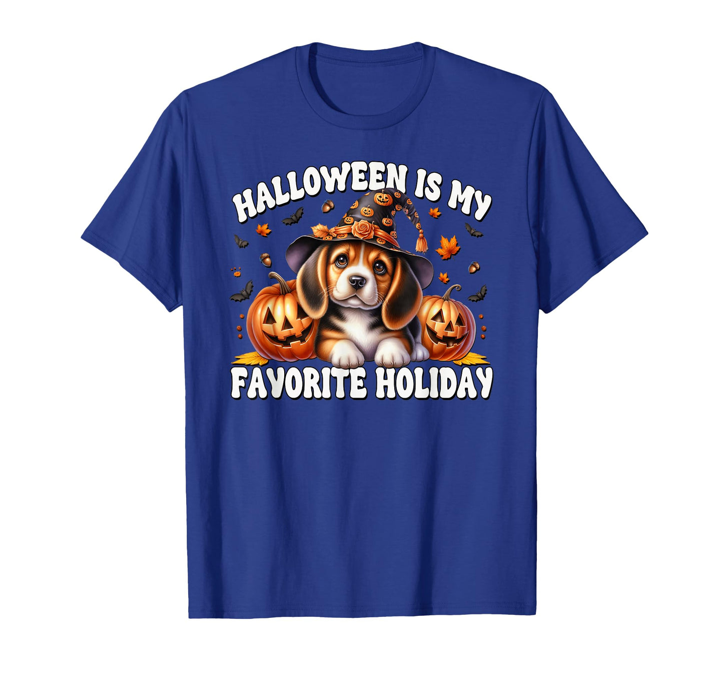 Halloween is My Favorite Holiday Graphic Cute Beagle Dog T-Shirt