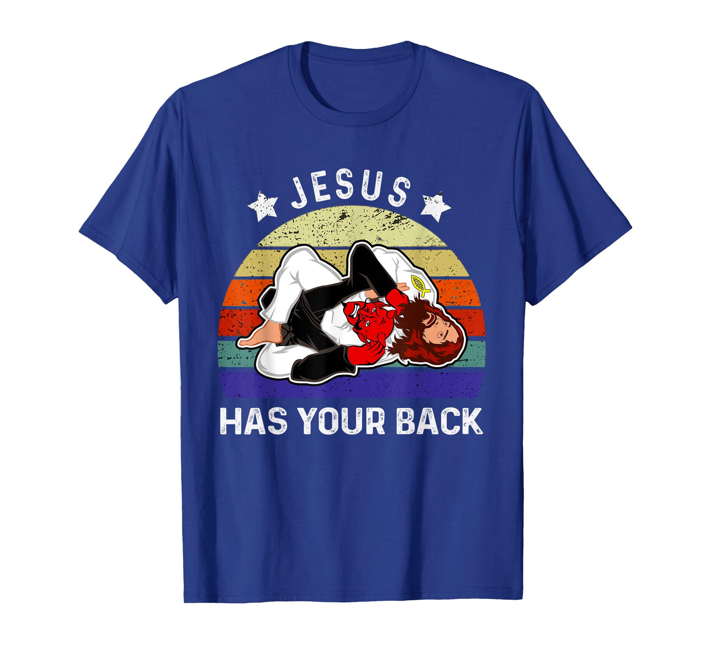 Brazilian Jiu Jitsu Jesus Jesus Has Your Back T-Shirt