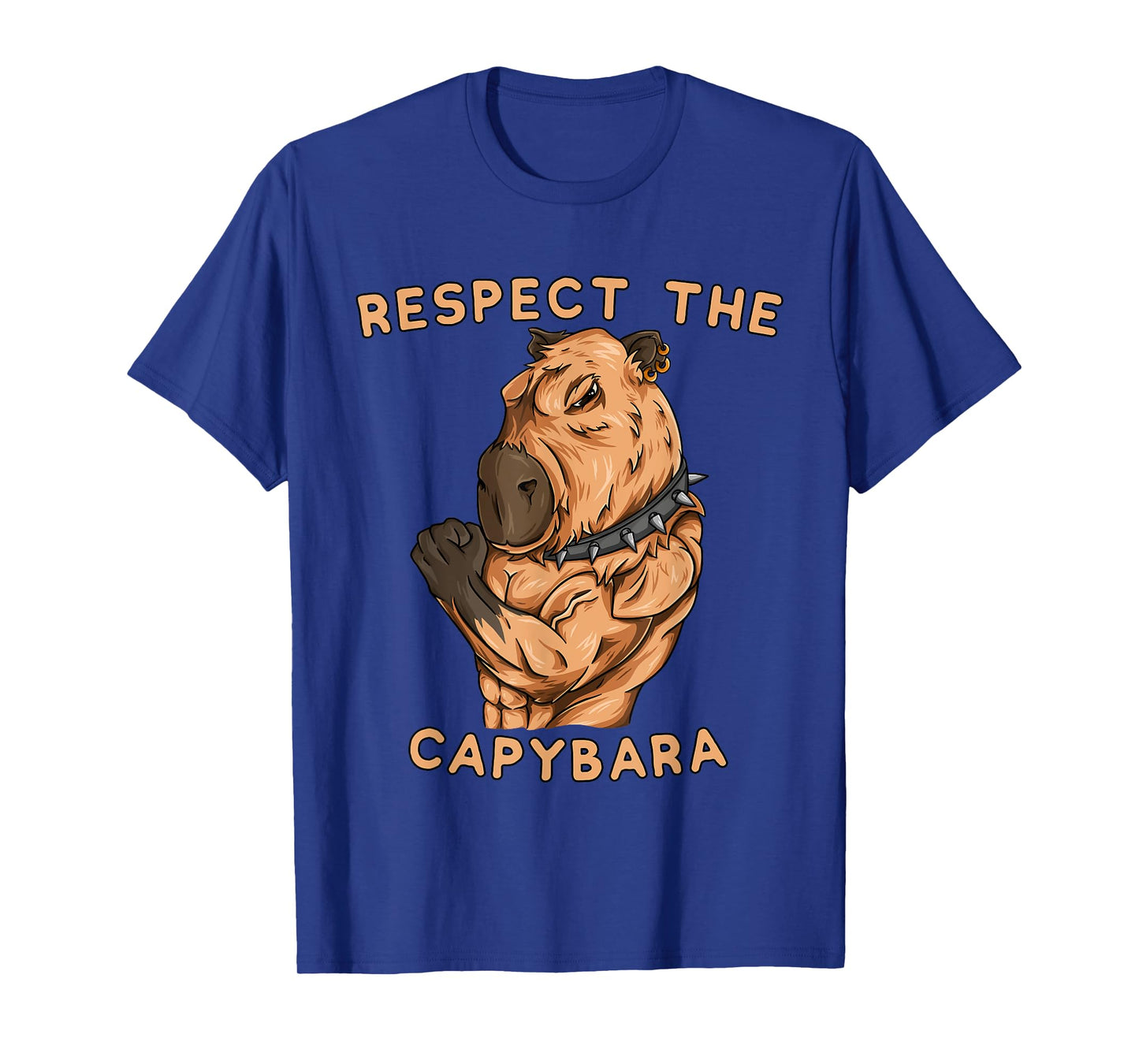 Respect The Capybara - Funny Fitness Bodybuilder Rodent T-Shirt