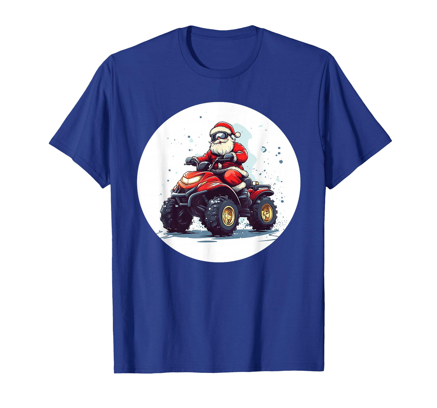Santa Claus on a Quad Spreading Holiday Smiles T-Shirt