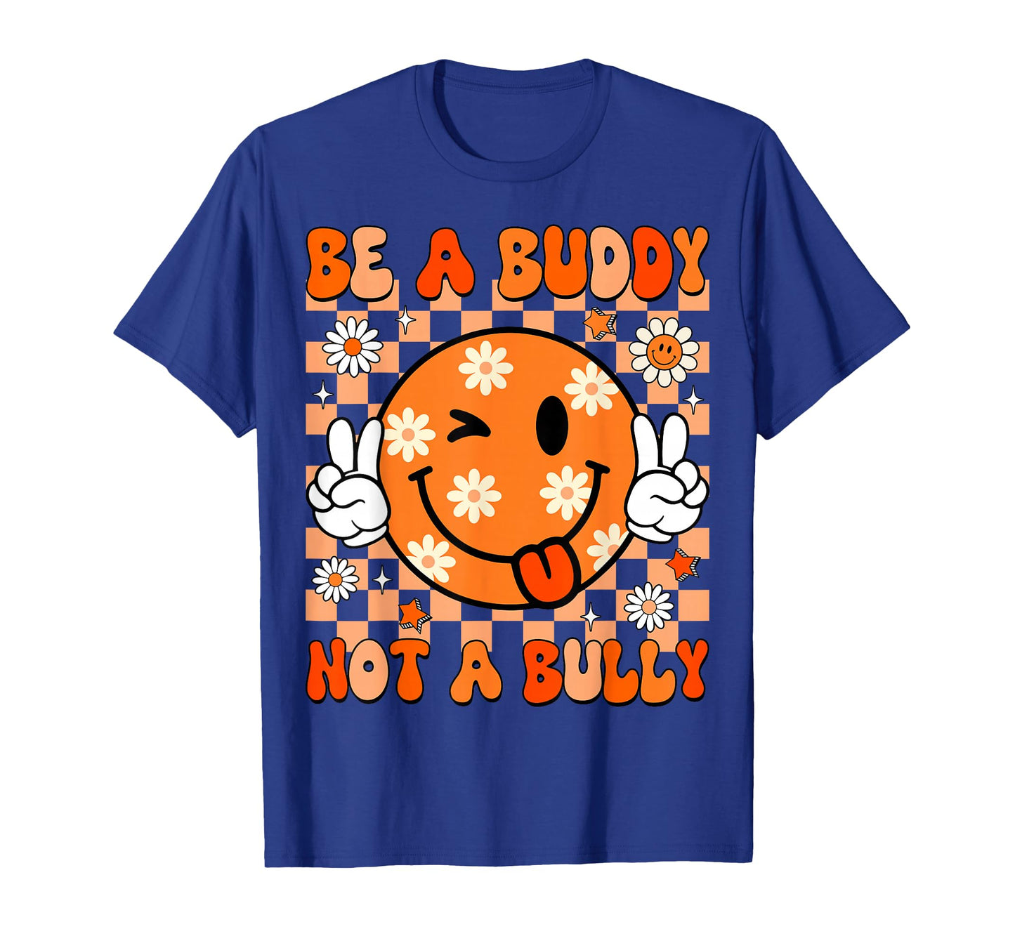 Groovy Be A Buddy Not A Bully Unity Day Kids Anti Bullying T-Shirt