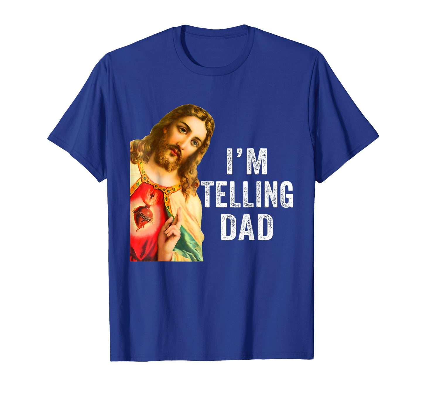 Retro Sunset Jesus I'm Telling Dad Costume For Men Women T-Shirt