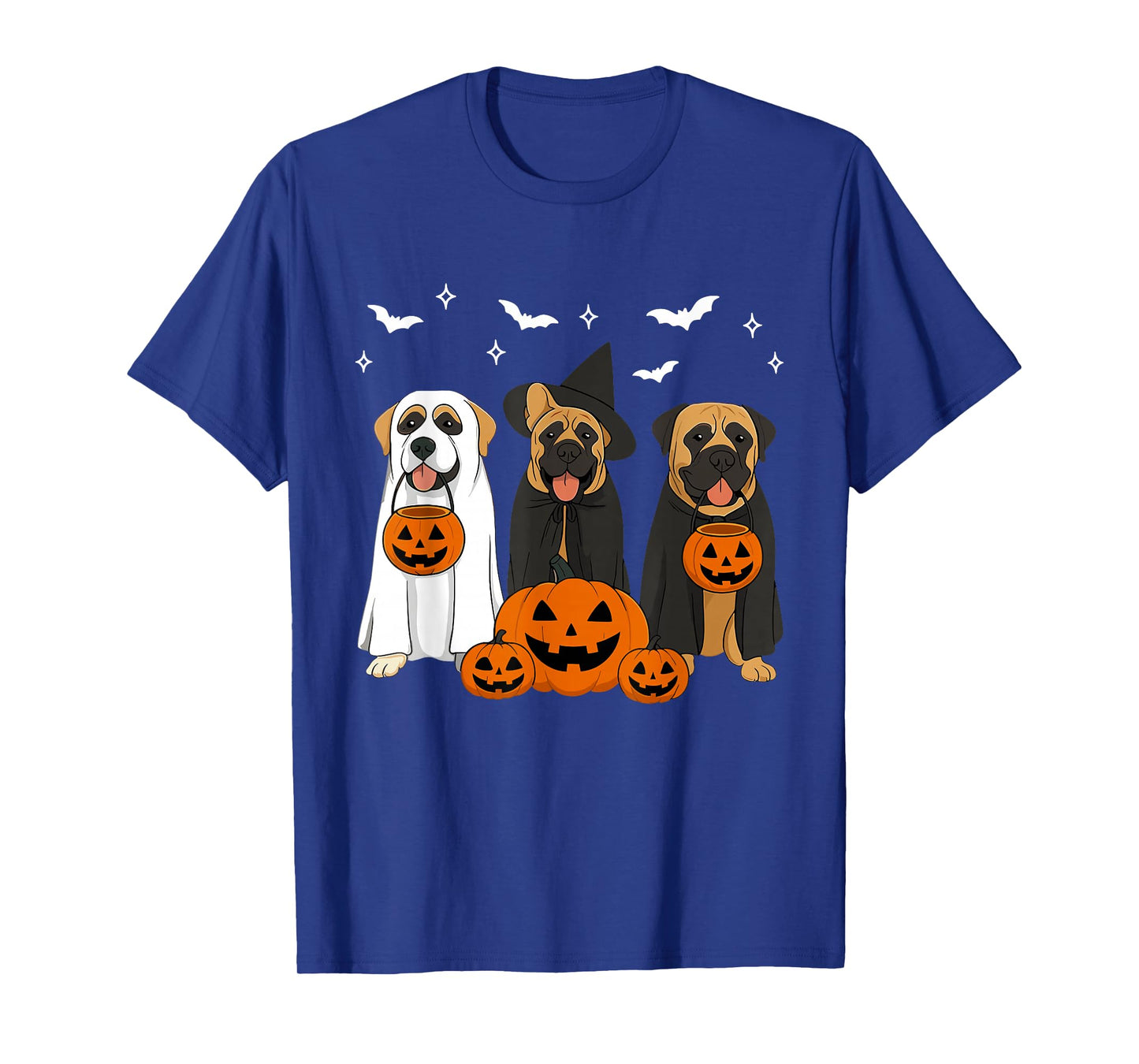Witch Bullmastiff Dog Halloween Spooky Bullmastiff Dog Mom T-Shirt