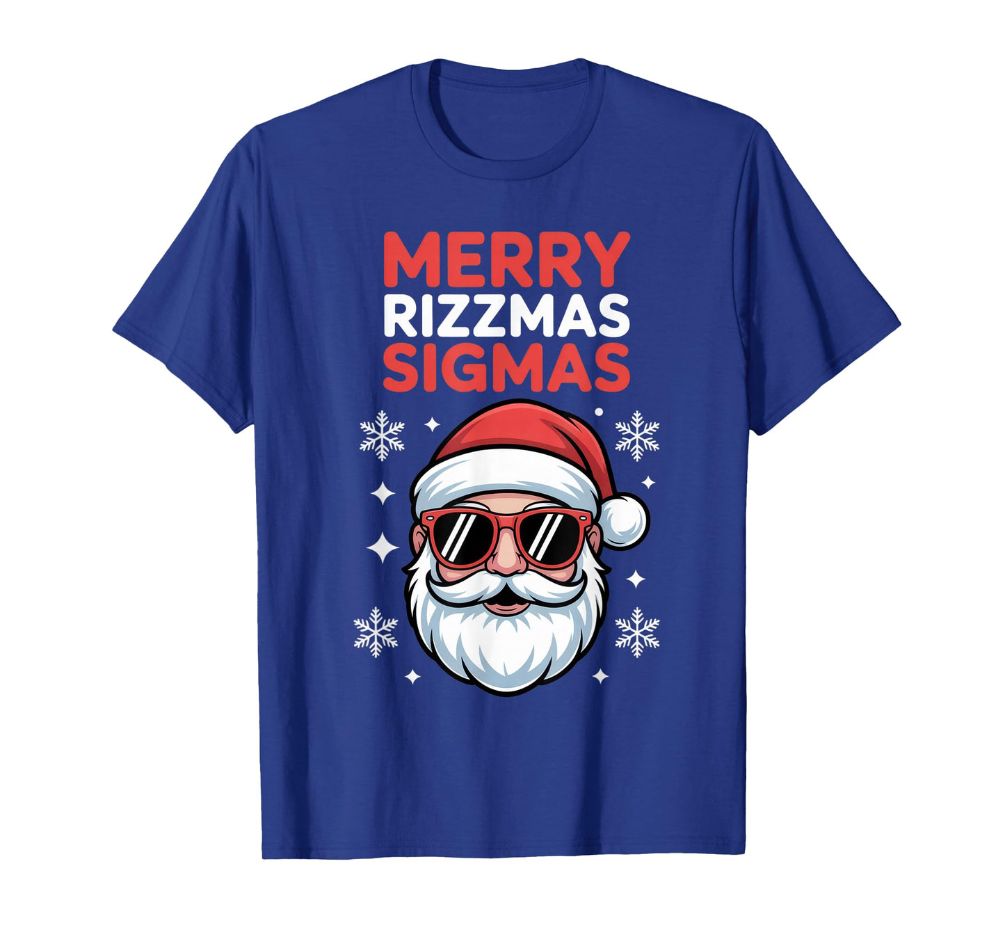 Merry Rizzmas Sigmas Funny Holiday Vibe Santa Christmas T-Shirt