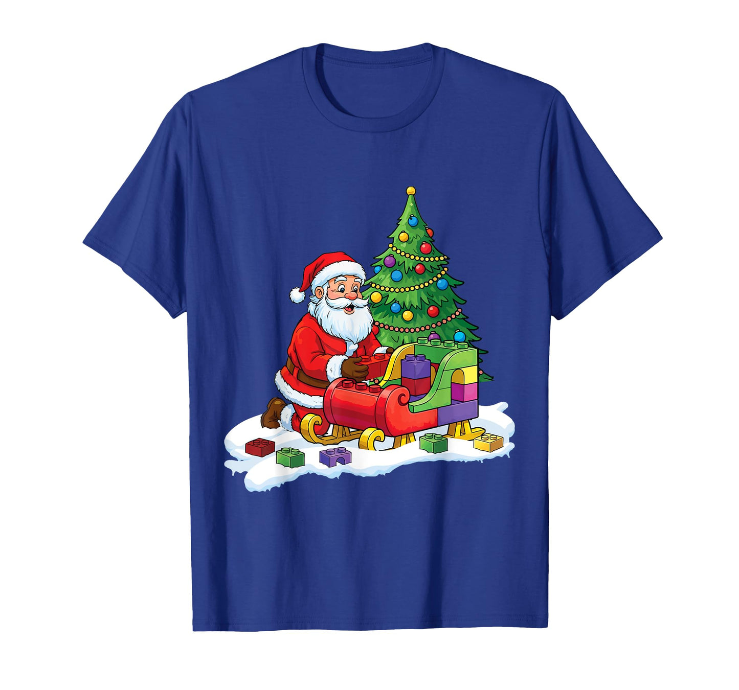 Block Building Christmas Builder Brick Master Brick Builder T-Shirt