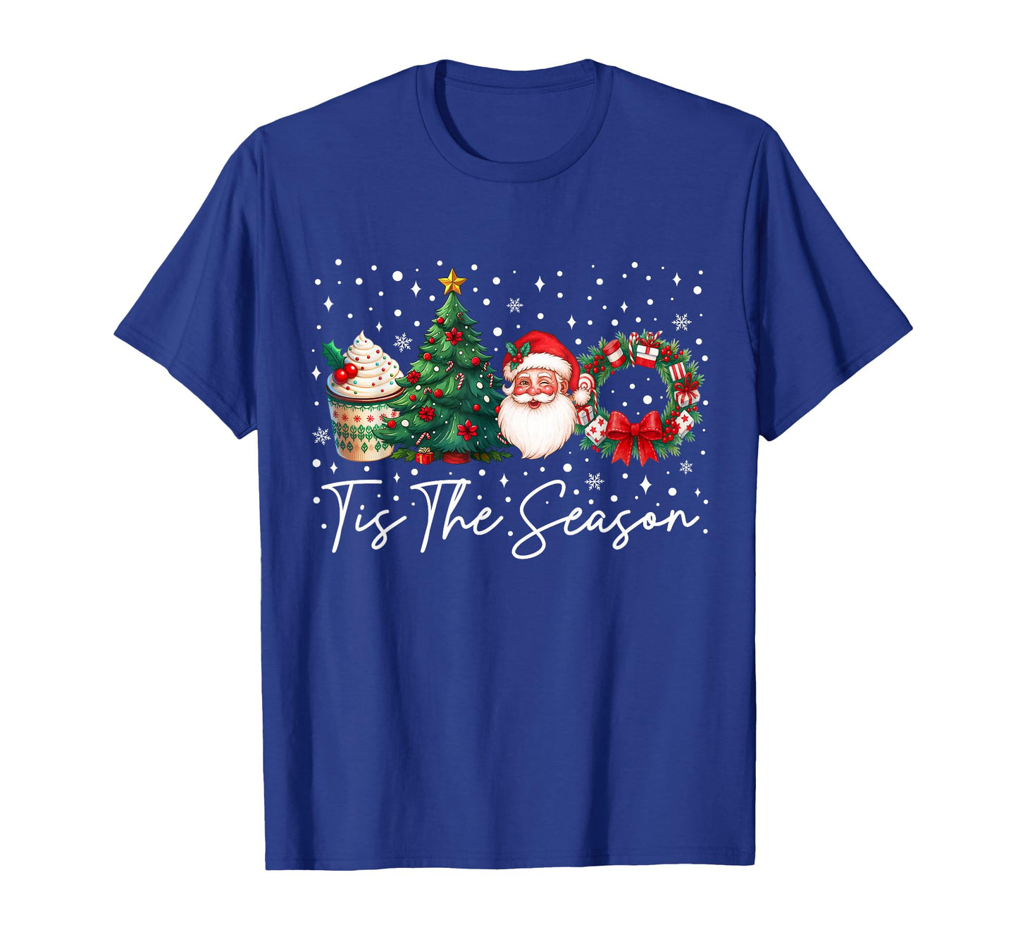Tis The Season Santa Coffee Christmas Tree Matching Family T-Shirt