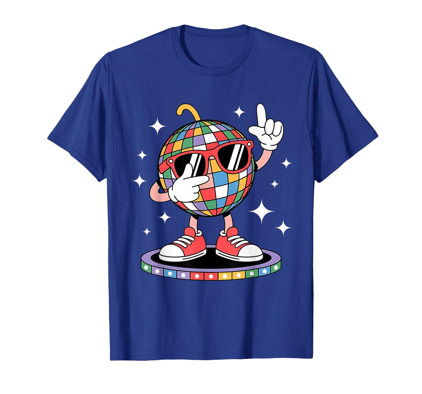 Fun Disco Ball Dabbing Sunglasses 70s Nightclub Dance Party T-Shirt