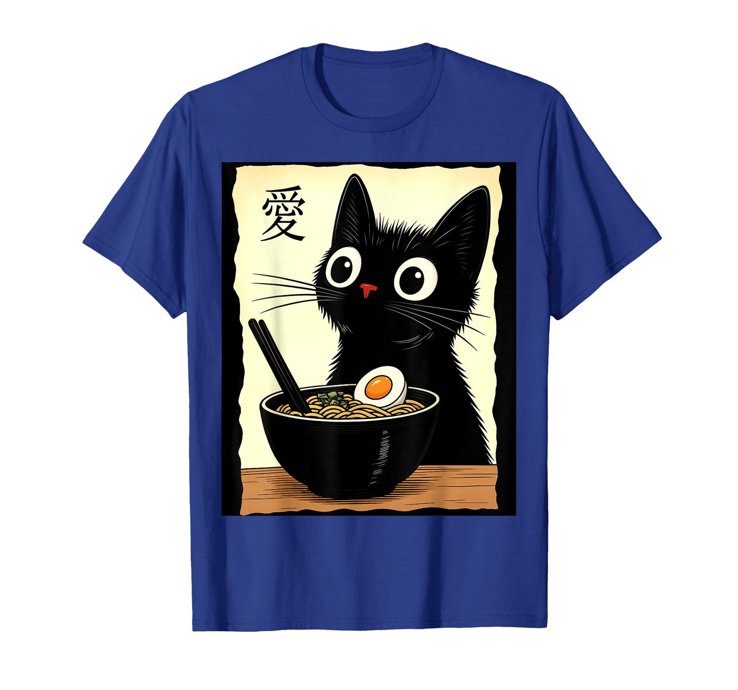 Kawaii Cat Eating Ramen Noodles Funny Anime Gift Girls Teens T-Shirt