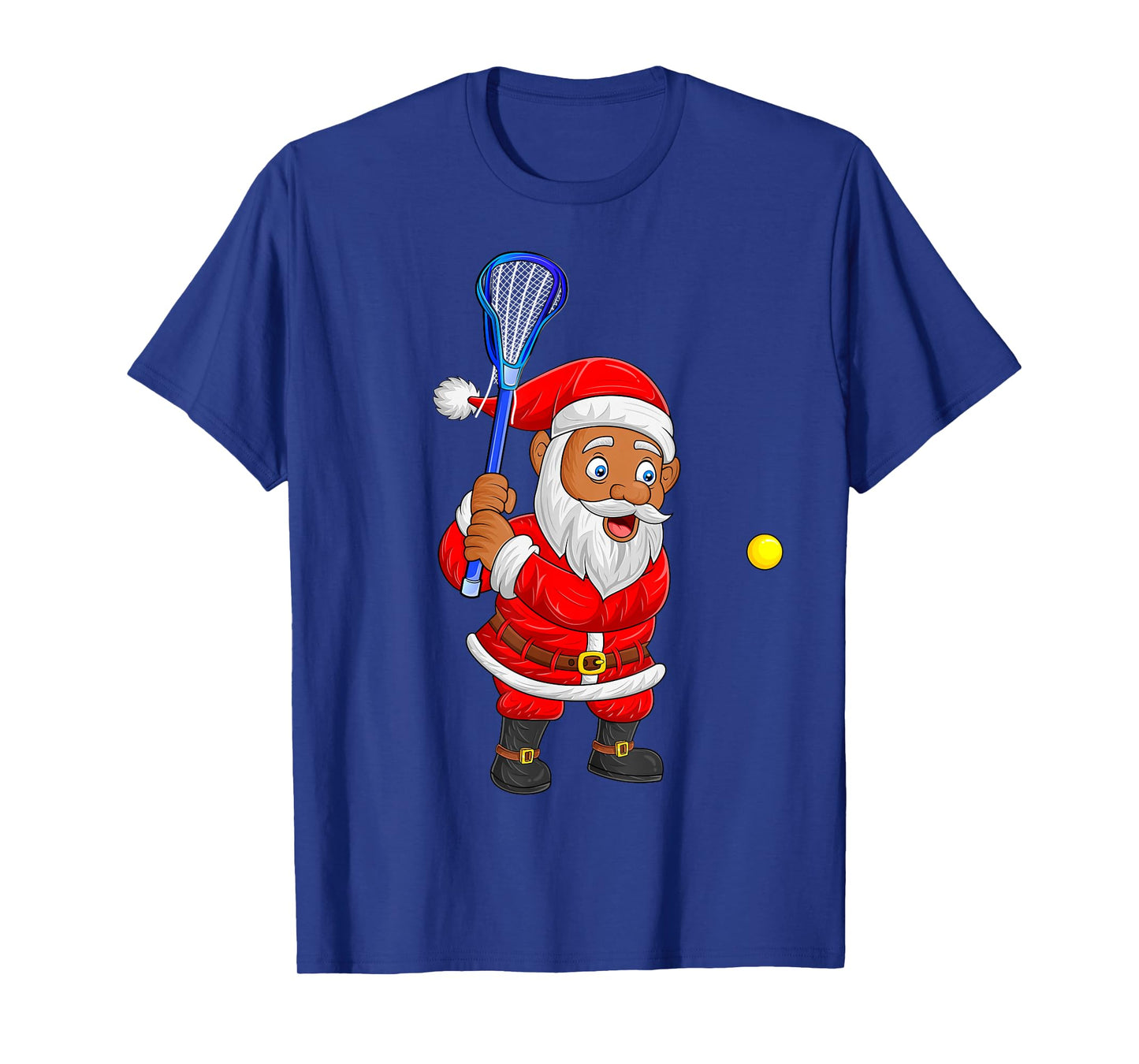 Lacrosse Player Santa Christmas Pajama Funny Xmas Boys Girls T-Shirt