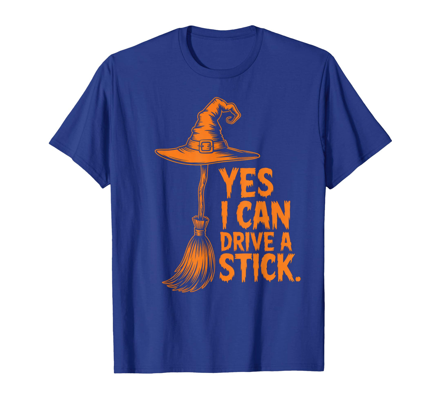 Yes I Can Drive a Stick Funny Halloween Witch Costume T-Shirt