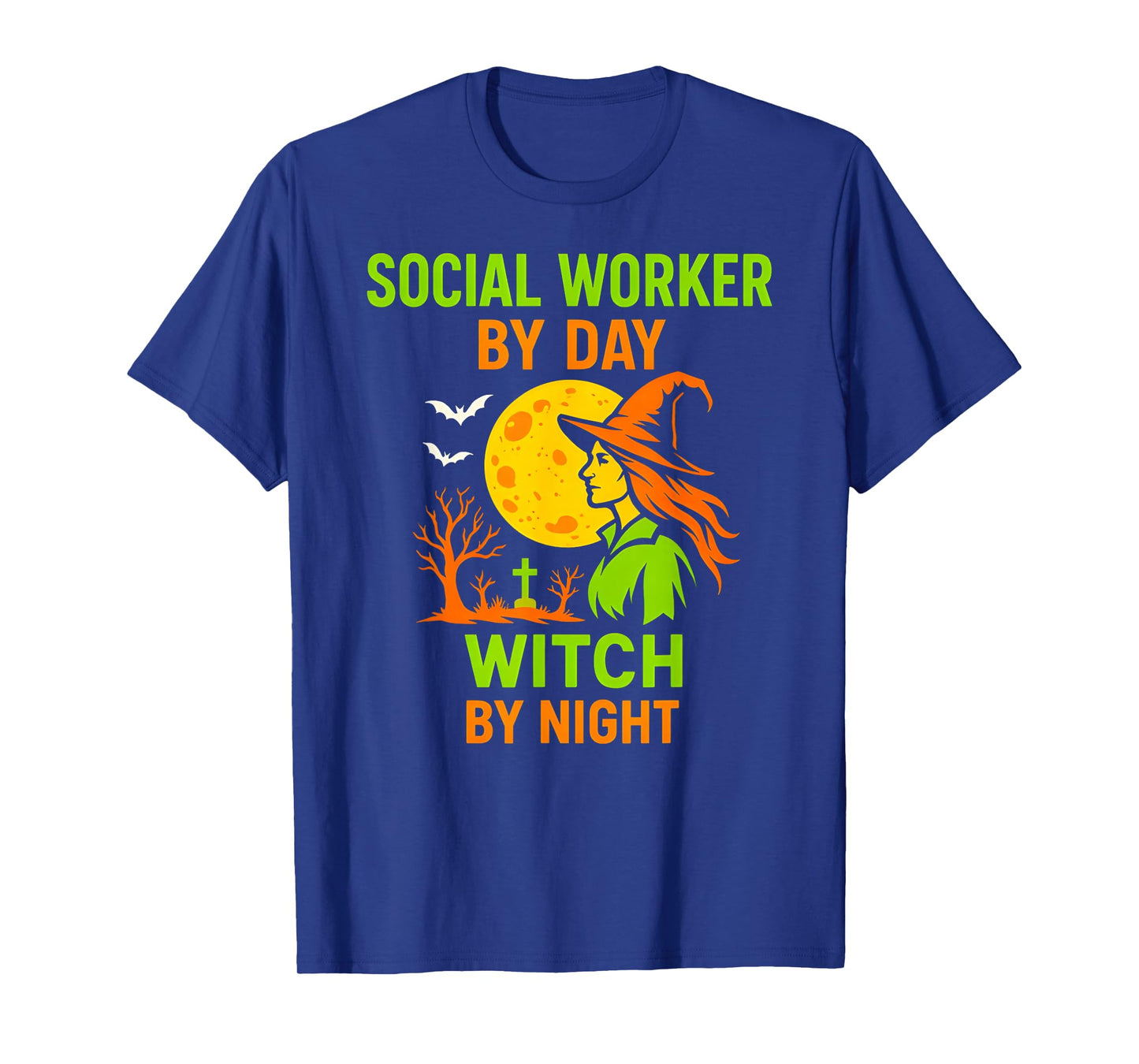 Social Worker Halloween Witch by Night Cool Womans Costume T-Shirt
