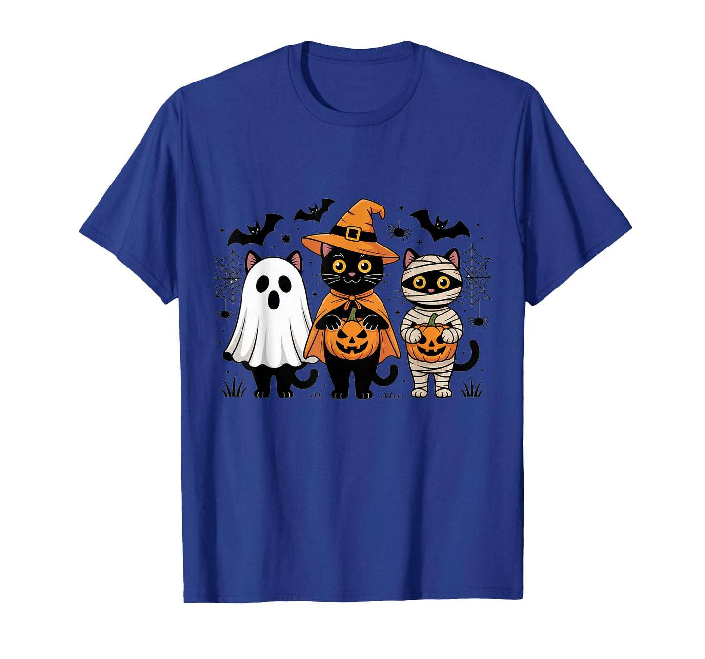 Funny Black Cats Ghost Mummy Halloween Costume Boys Girls T-Shirt
