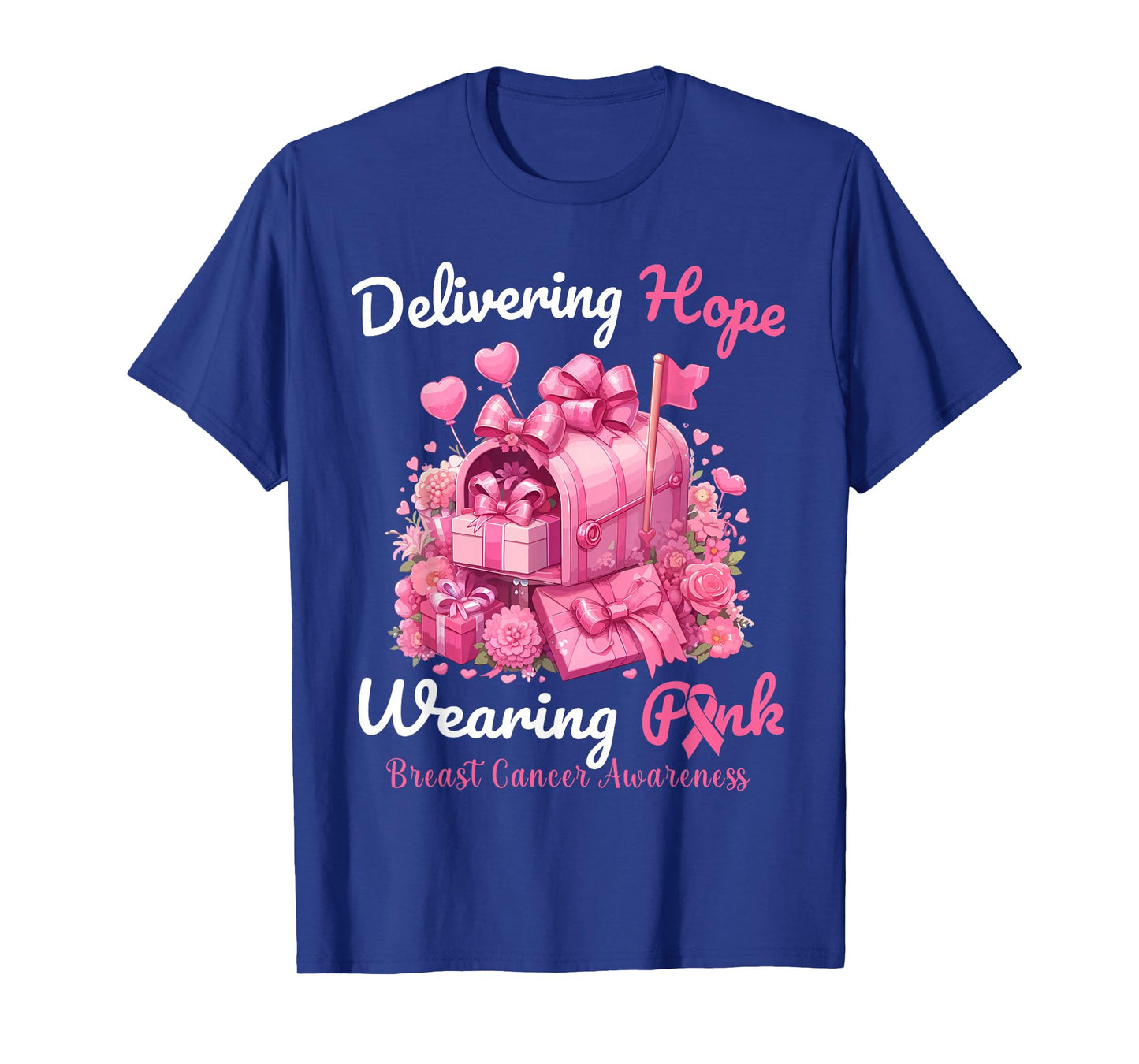 Postal Worker Breast Cancer Awareness October We Wear Pink T-Shirt