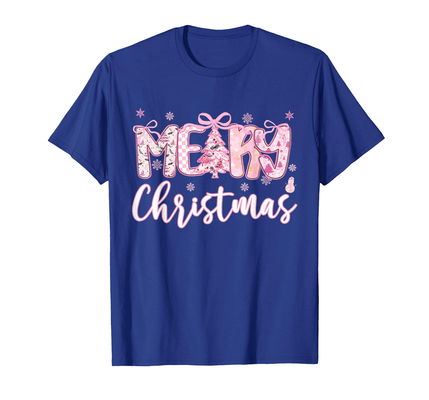 Coquette Bow Merry Christmas Santa Hat Xmas Family Men Women T-Shirt