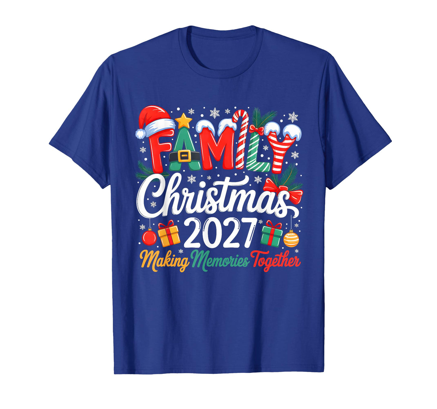 We are Family Christmas 2027 Matching Merry Xmas Squad 2027 T-Shirt