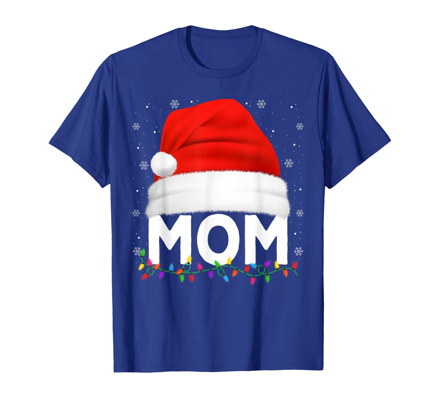 Mom Santa Christmas Pajamas Matching Family Mama Xmas T-Shirt
