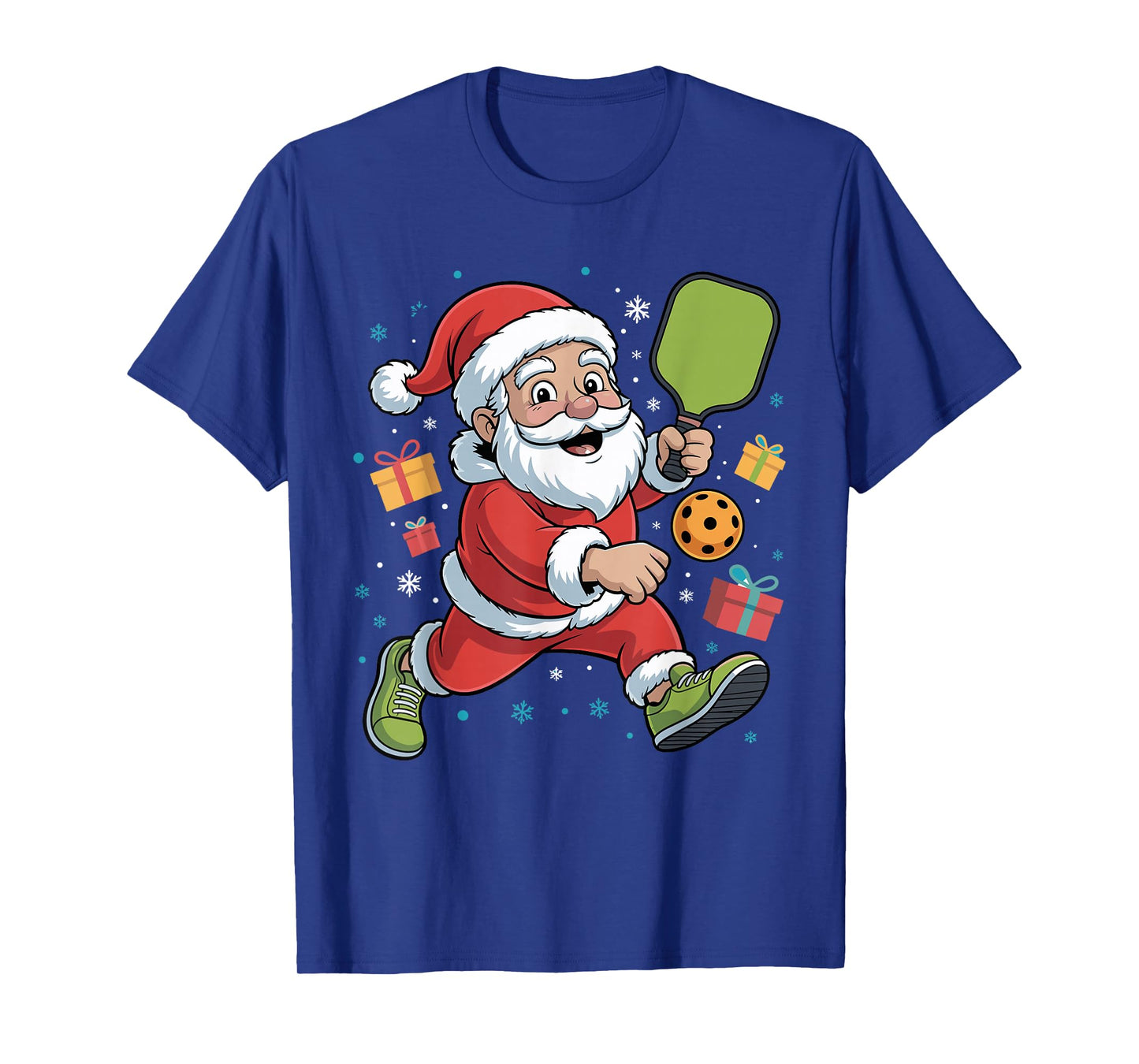 Funny Santa Playing Pickleball Holiday Christmas Xmas Pajama T-Shirt