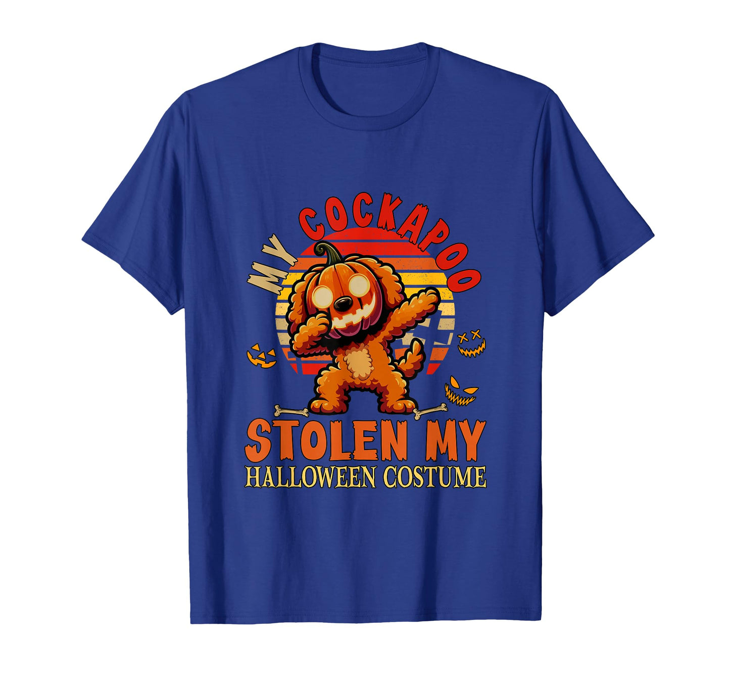Cockapoo Stolen My Halloween Costume Dog Carved Pumpkin T-Shirt