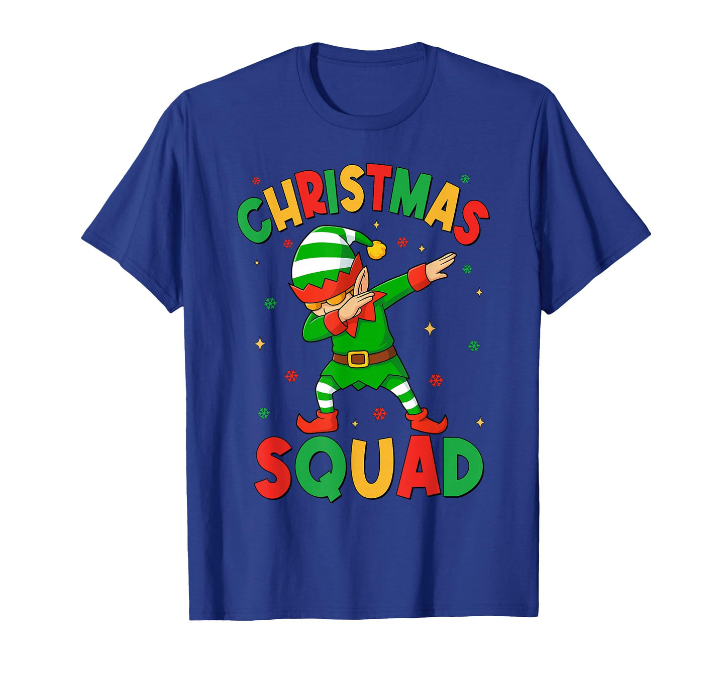 Dabbing Christmas Squad Santa Elf Family Matching Pajamas T-Shirt