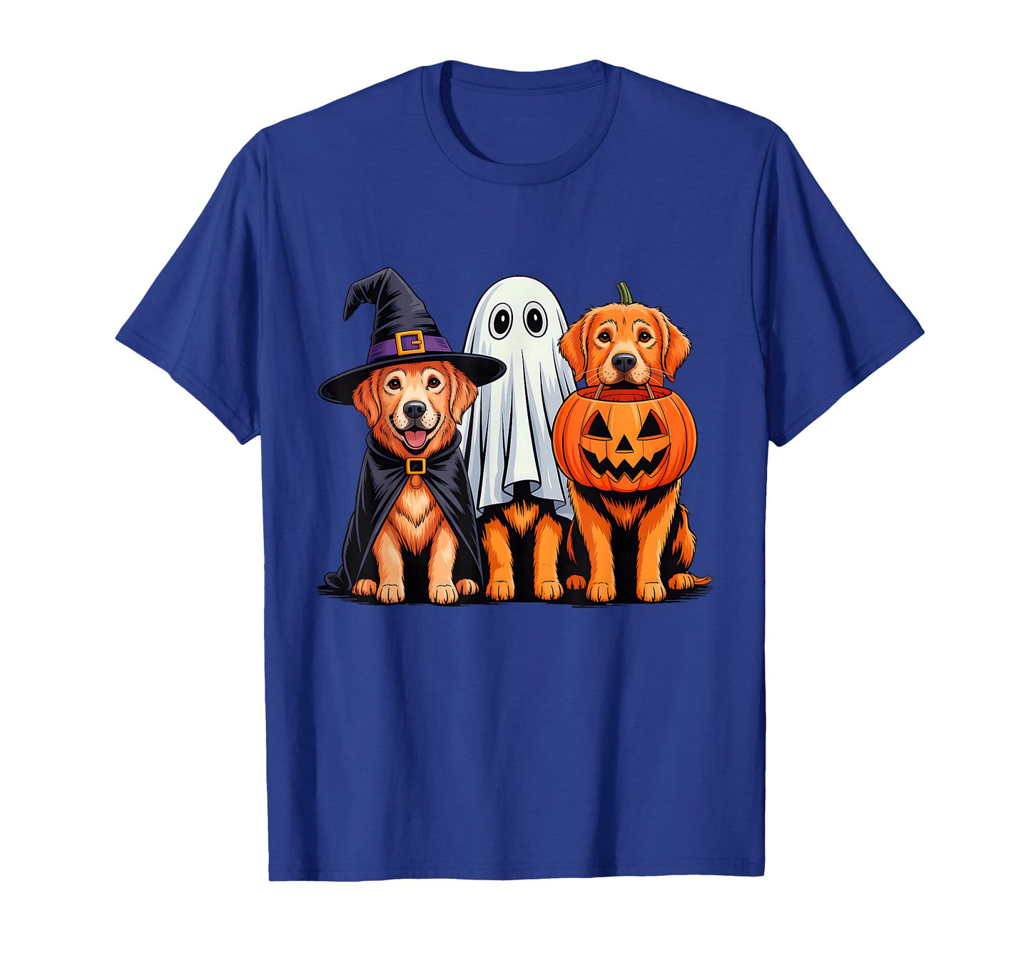 Golden Retriever Halloween Funny Dog Lover Pumpkin Witch T-Shirt