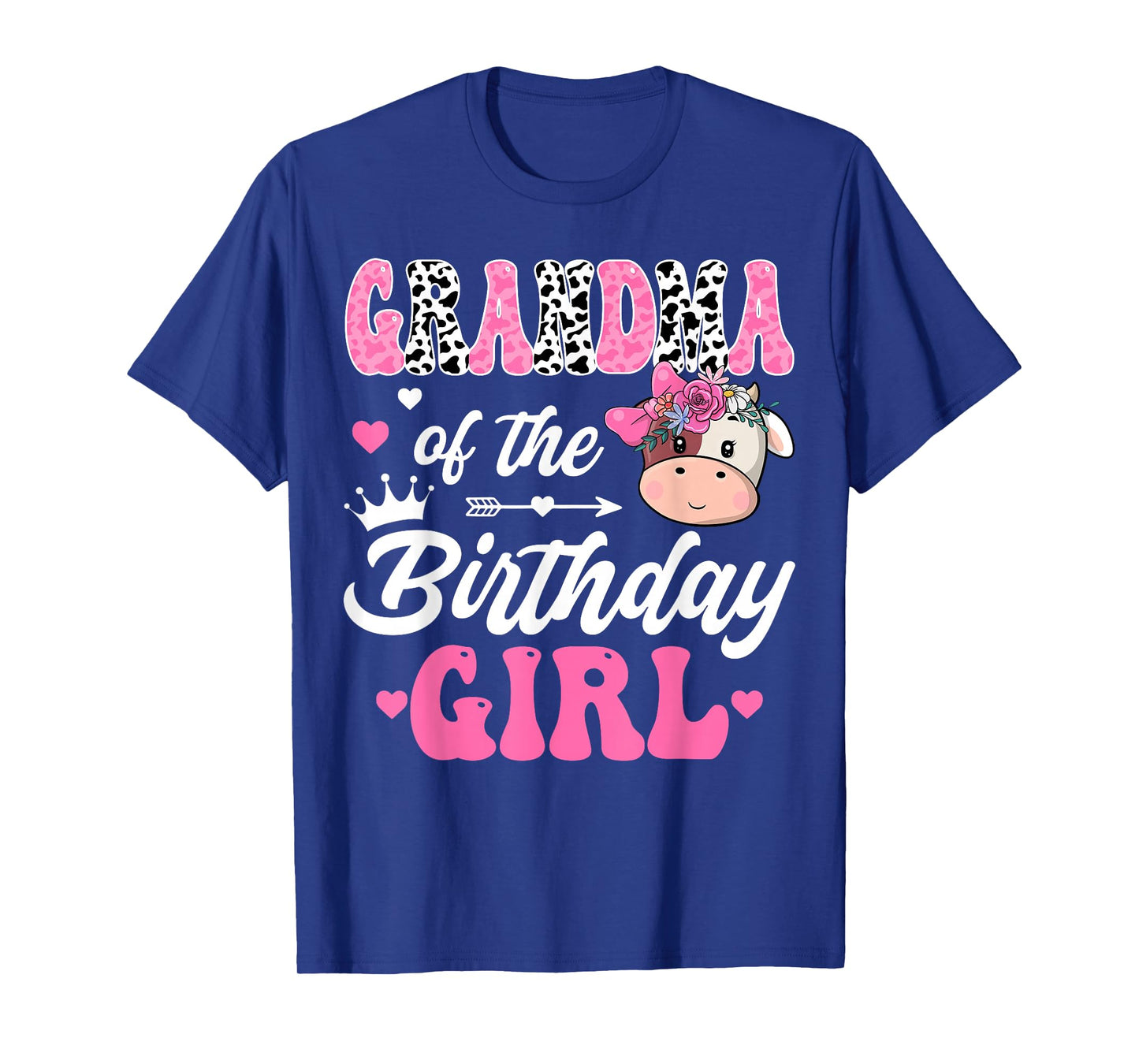 Grandma Of The Birthday Girl Farm Cow 1St Birthday Girl T-Shirt