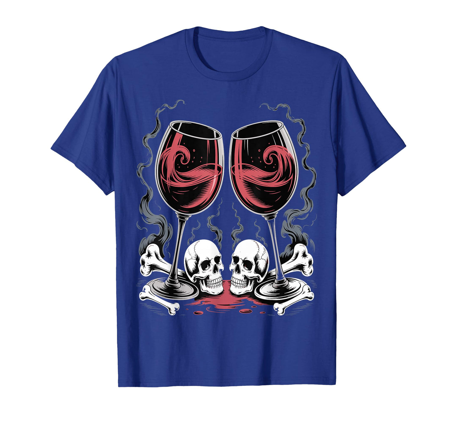 Glasses of Wine Halloween Costume Funny Spooky Tee T-Shirt