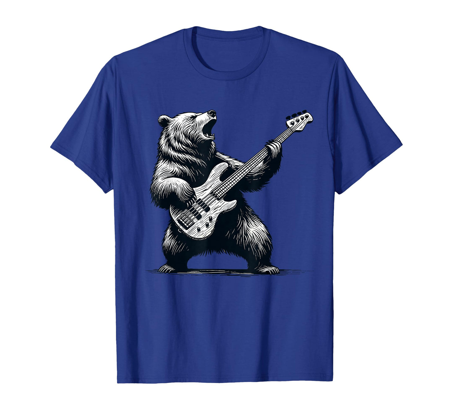 Rocking Bear Bass Guitar Player Concert Festival Music Cool T-Shirt
