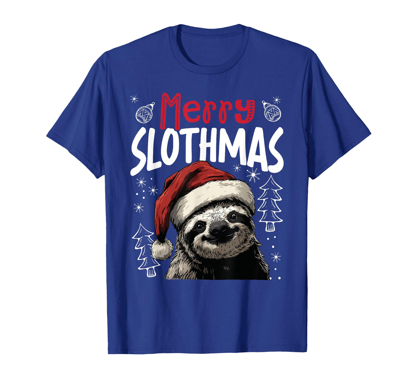 Merry Slothmas Funny Christmas Sloth T-Shirt