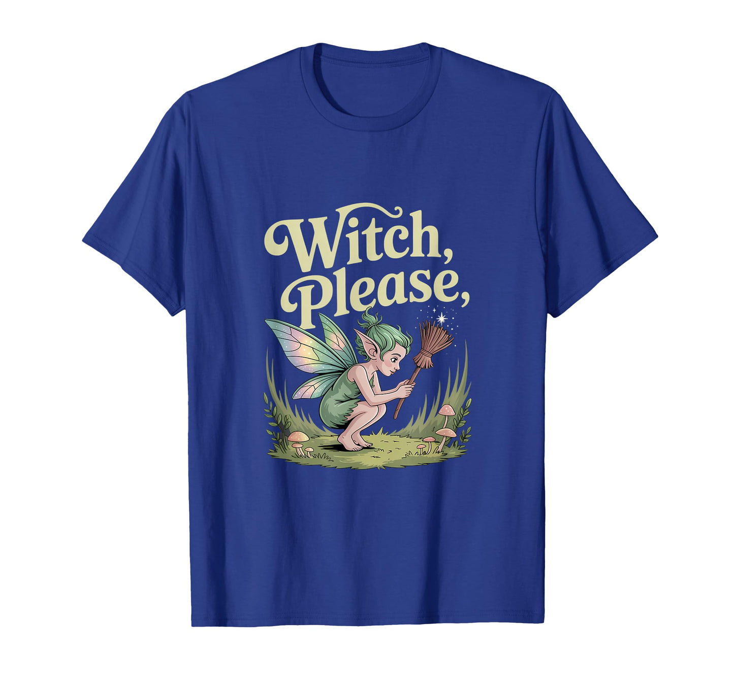 Witch Halloween Fairy Whimsy Magic Broomstick T-Shirt