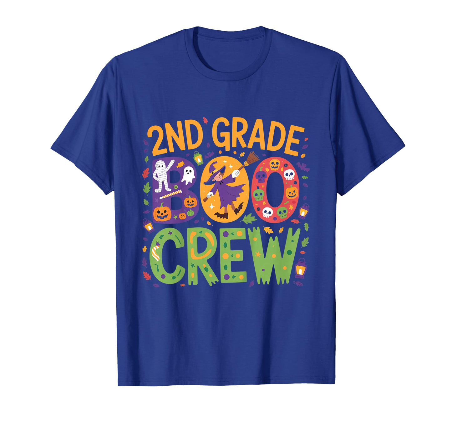 2nd Grade Boo Crew Halloween Outfit for School Teachers Kids T-Shirt