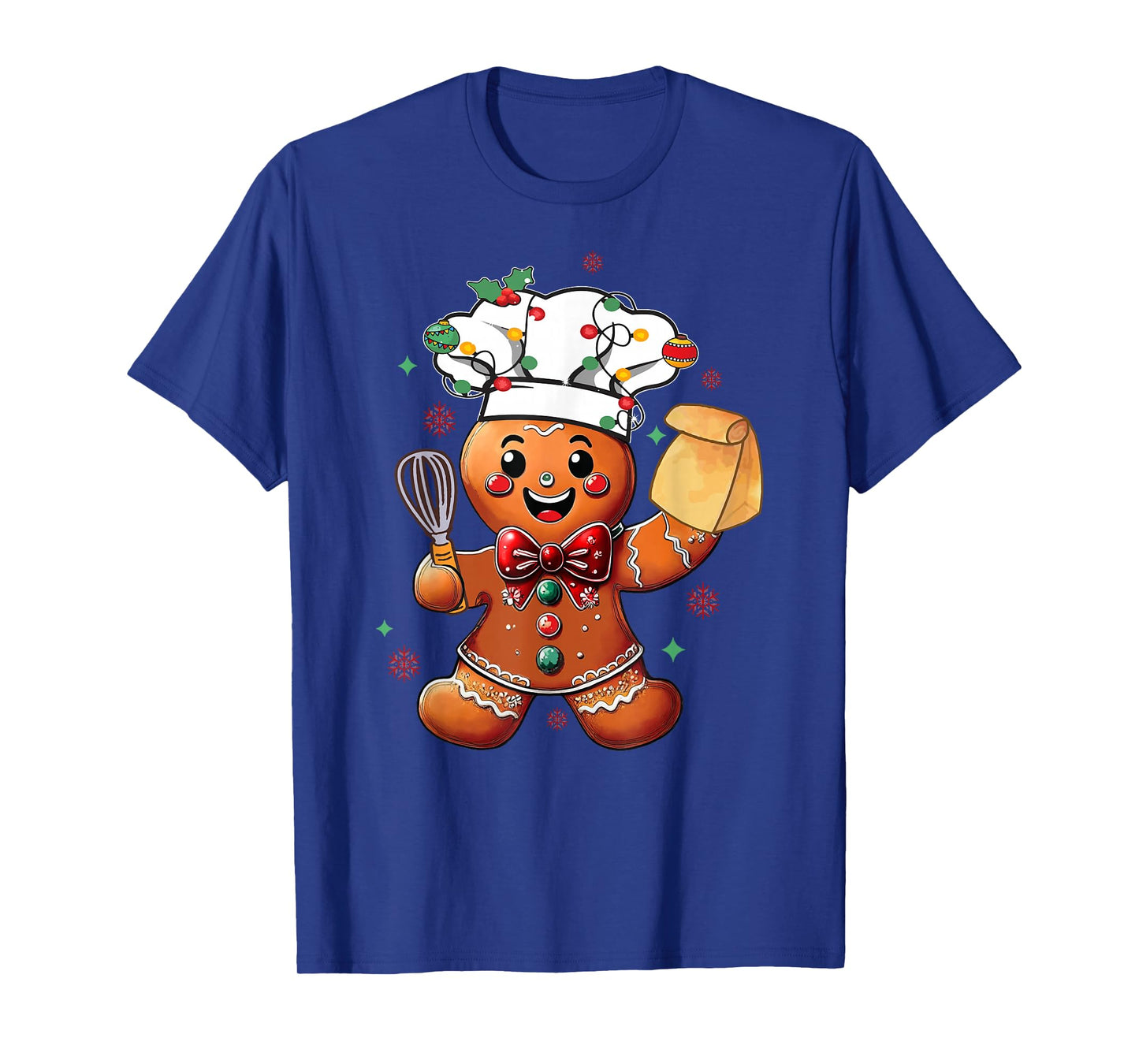 Cute Gingerbread Man Baker Funny Christmas Chef Bake Cookies T-Shirt