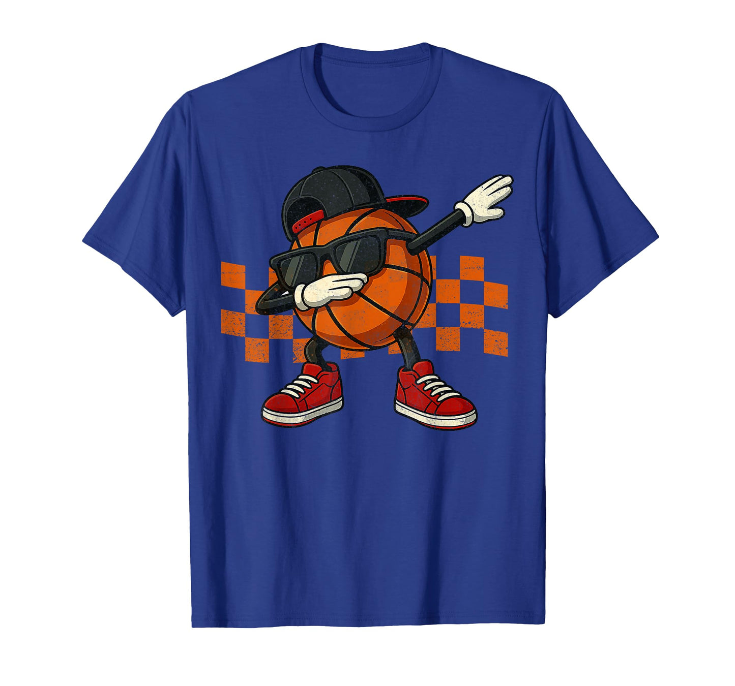Dabbing Basketball Vintage Retro Ball Sunglasses T-Shirt