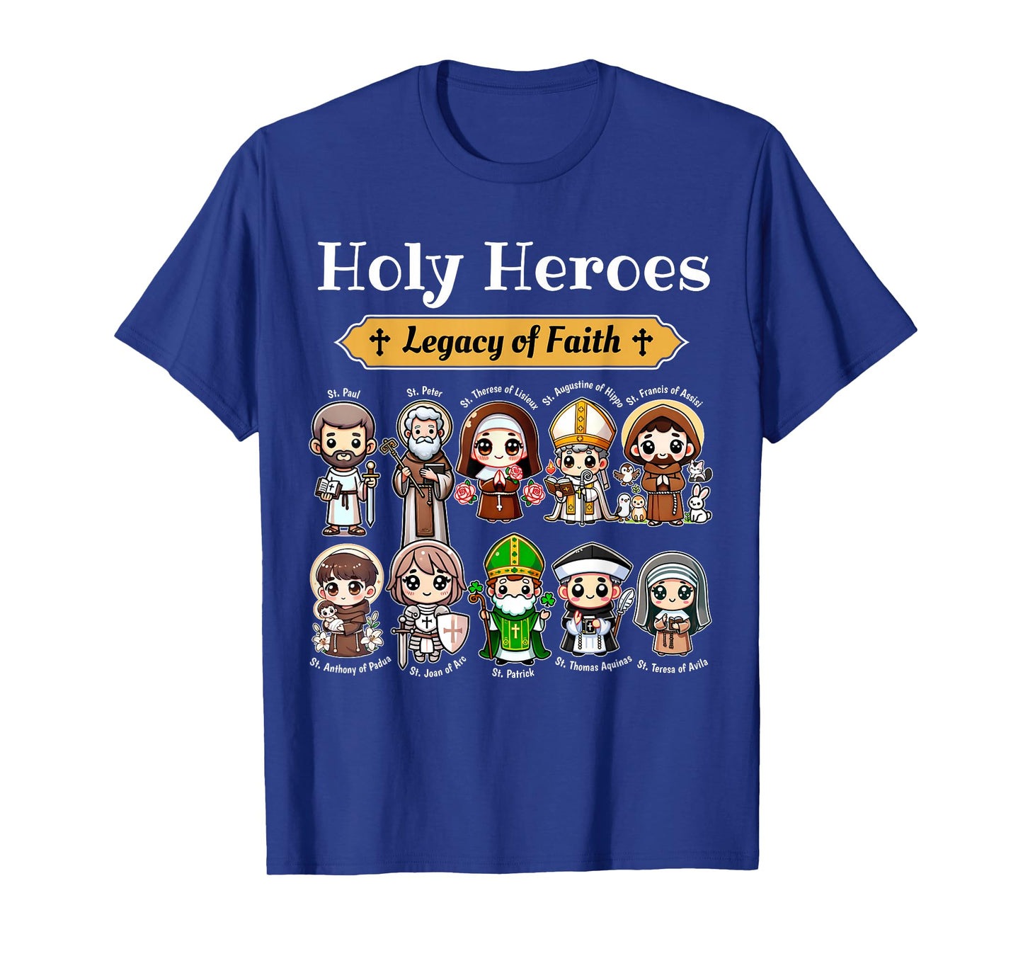 Holy Heroes Legacy of Faith Catholic Saints Collection kids T-Shirt