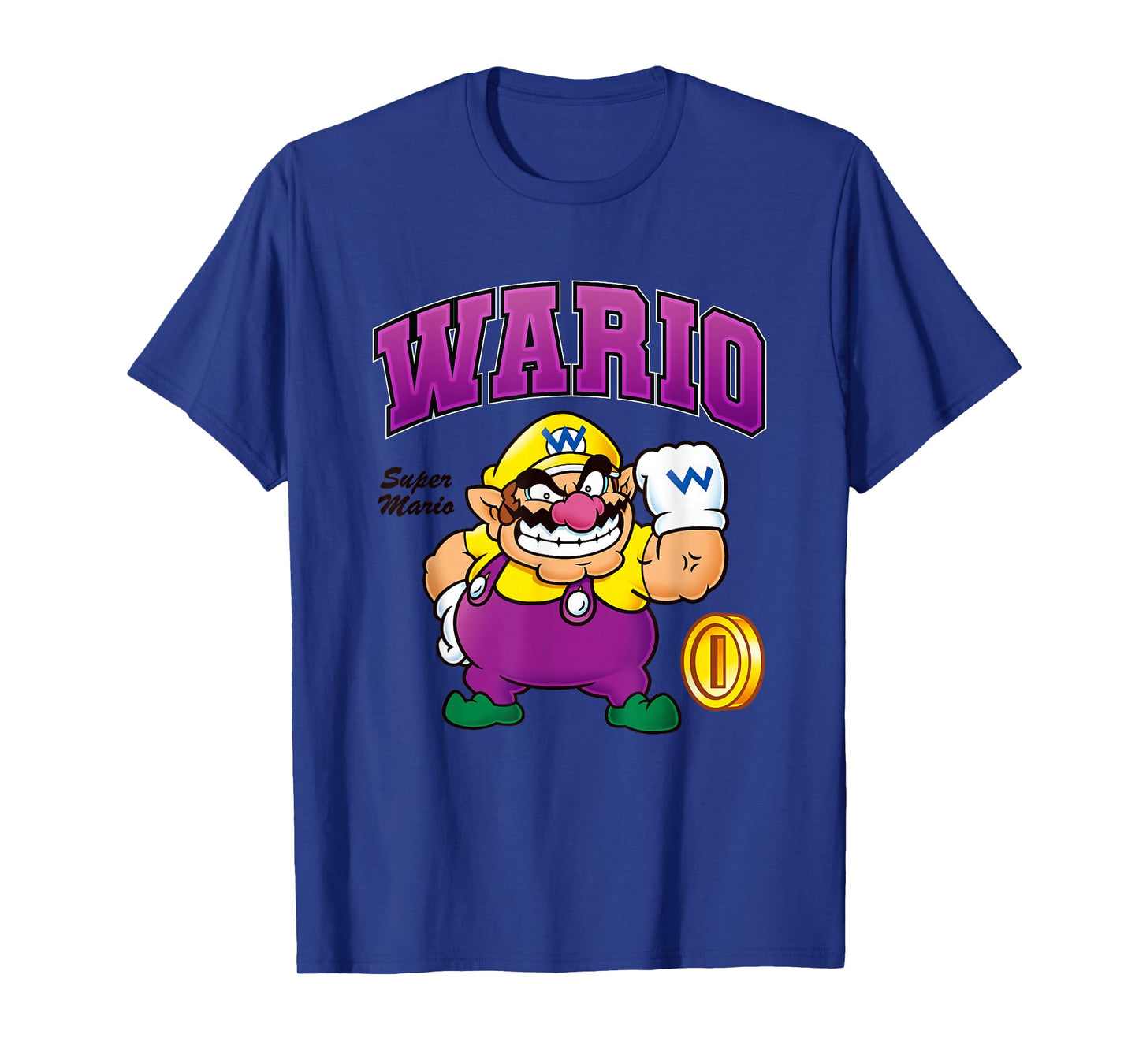 Super Mario Bros Wario Big Character Portrait T-Shirt