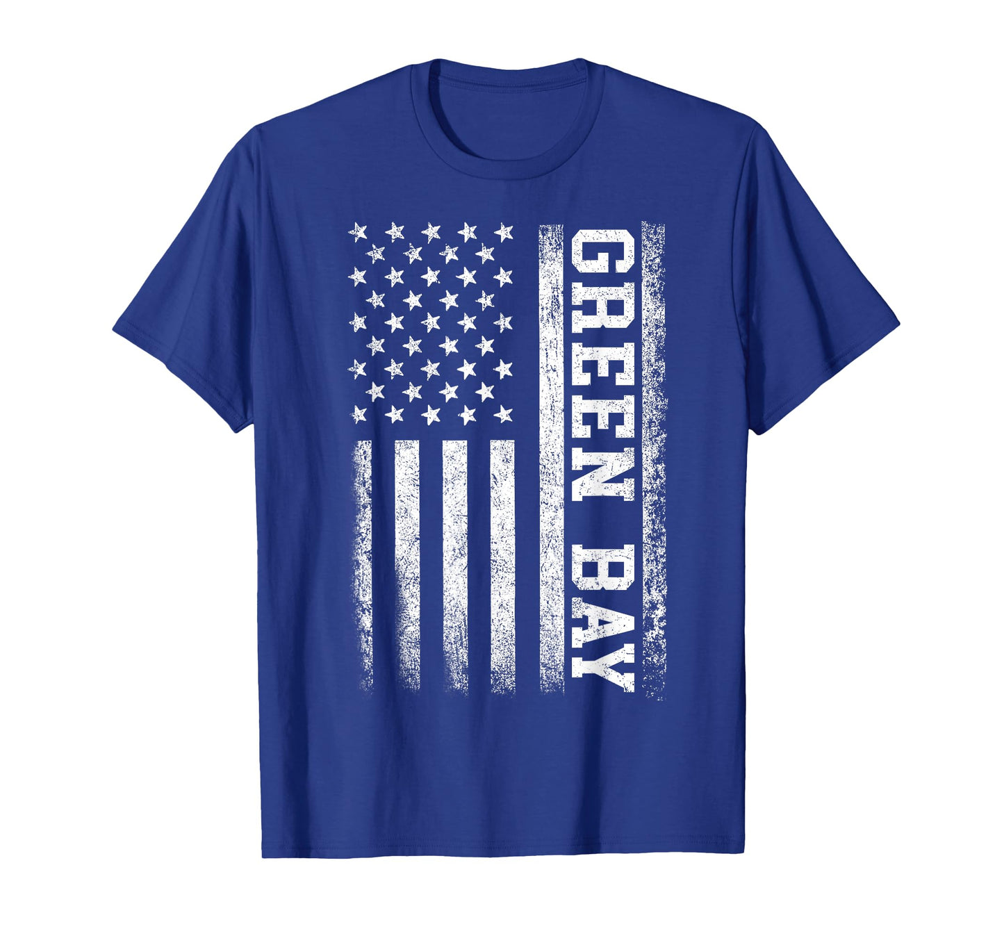 Green Bay US Flag Men Women Vintage T-Shirt