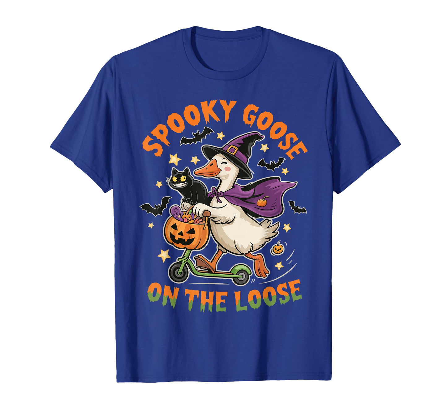 Spooky Goose On The Loose Funny Halloween Men Women Kids T-Shirt